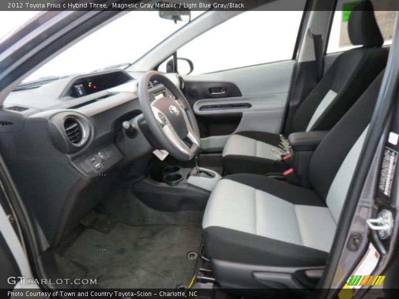 Magnetic Gray Metallic / Light Blue Gray/Black 2012 Toyota Prius c Hybrid Three