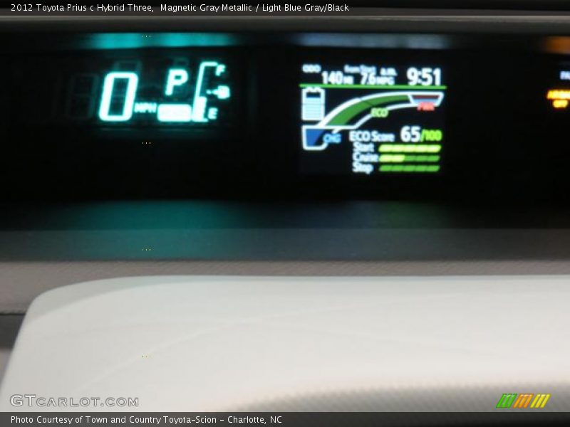 Magnetic Gray Metallic / Light Blue Gray/Black 2012 Toyota Prius c Hybrid Three