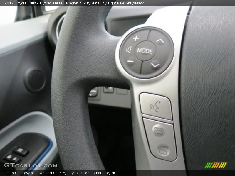 Magnetic Gray Metallic / Light Blue Gray/Black 2012 Toyota Prius c Hybrid Three