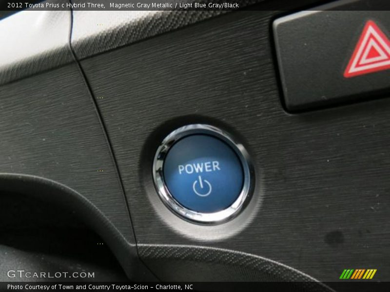 Magnetic Gray Metallic / Light Blue Gray/Black 2012 Toyota Prius c Hybrid Three