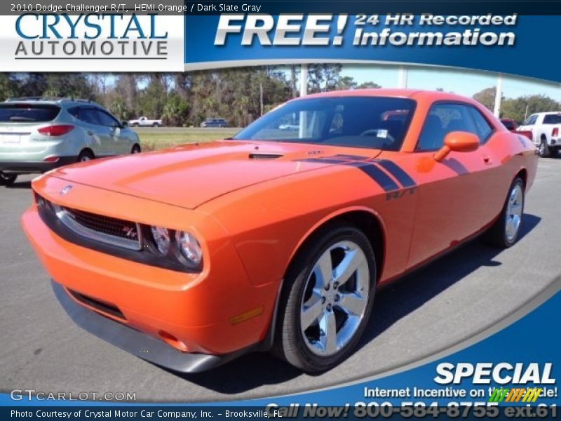 HEMI Orange / Dark Slate Gray 2010 Dodge Challenger R/T