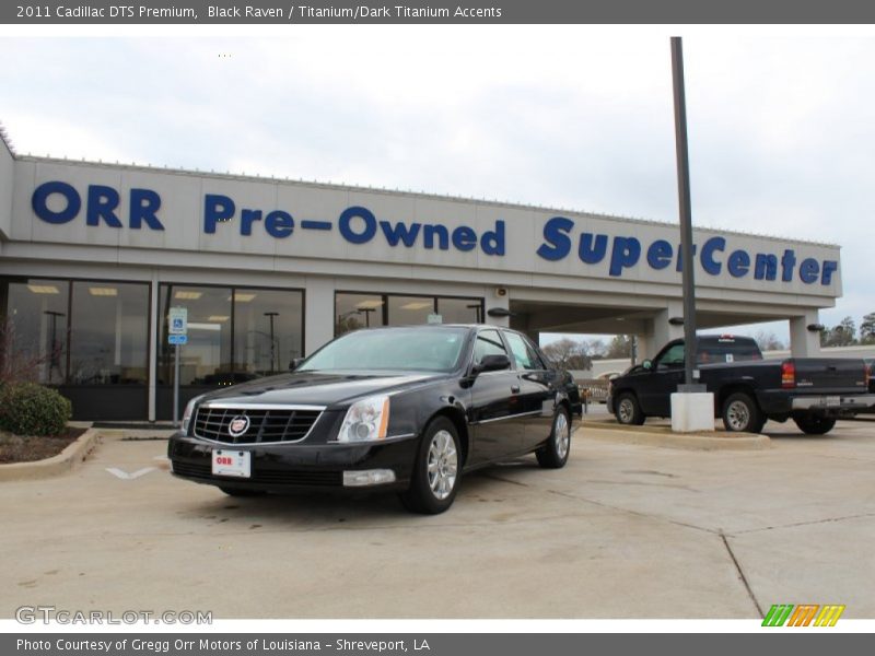 Black Raven / Titanium/Dark Titanium Accents 2011 Cadillac DTS Premium