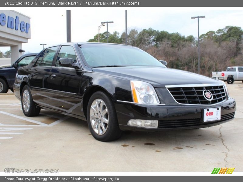 Black Raven / Titanium/Dark Titanium Accents 2011 Cadillac DTS Premium