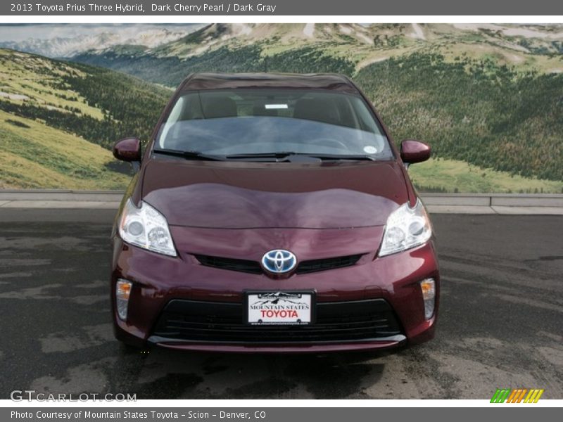 Dark Cherry Pearl / Dark Gray 2013 Toyota Prius Three Hybrid