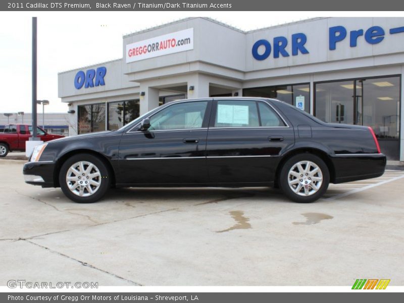 Black Raven / Titanium/Dark Titanium Accents 2011 Cadillac DTS Premium
