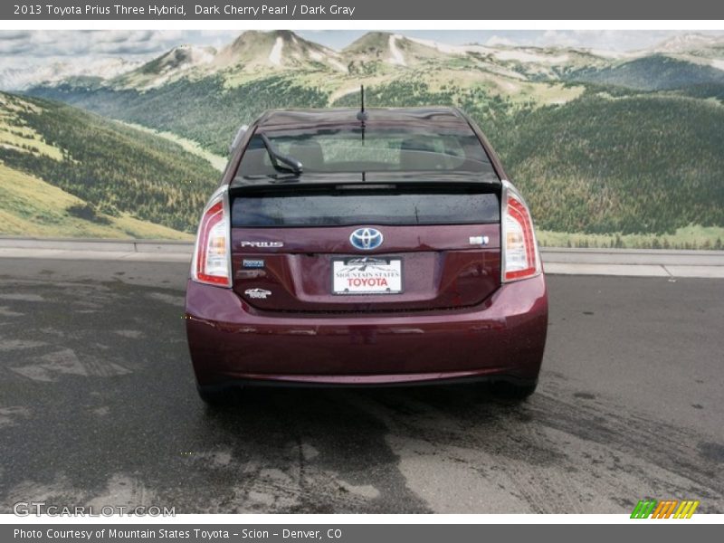 Dark Cherry Pearl / Dark Gray 2013 Toyota Prius Three Hybrid