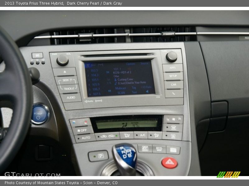 Dark Cherry Pearl / Dark Gray 2013 Toyota Prius Three Hybrid