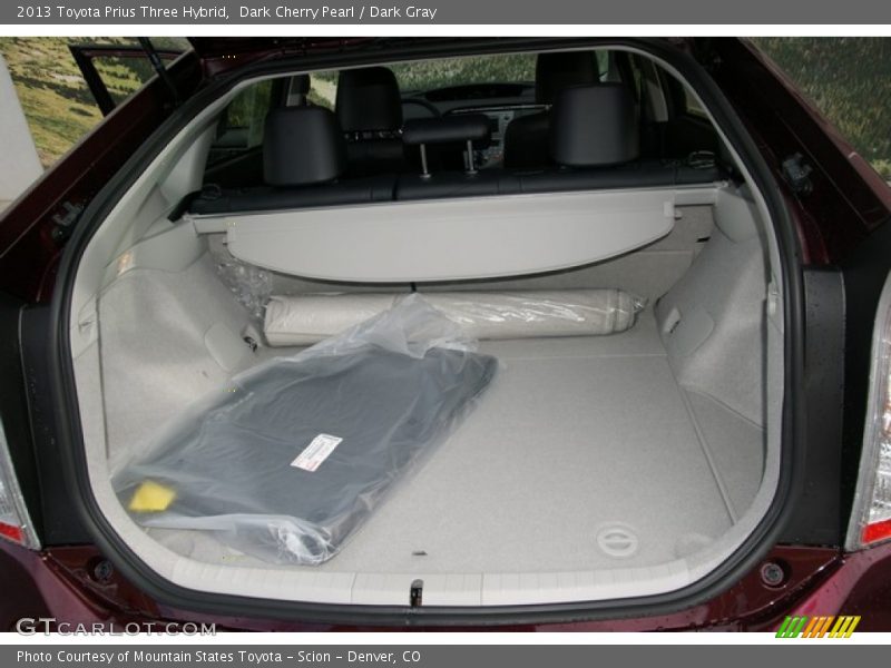 Dark Cherry Pearl / Dark Gray 2013 Toyota Prius Three Hybrid
