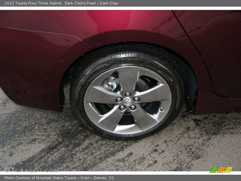 Dark Cherry Pearl / Dark Gray 2013 Toyota Prius Three Hybrid