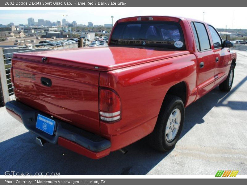 Flame Red / Dark Slate Gray 2002 Dodge Dakota Sport Quad Cab