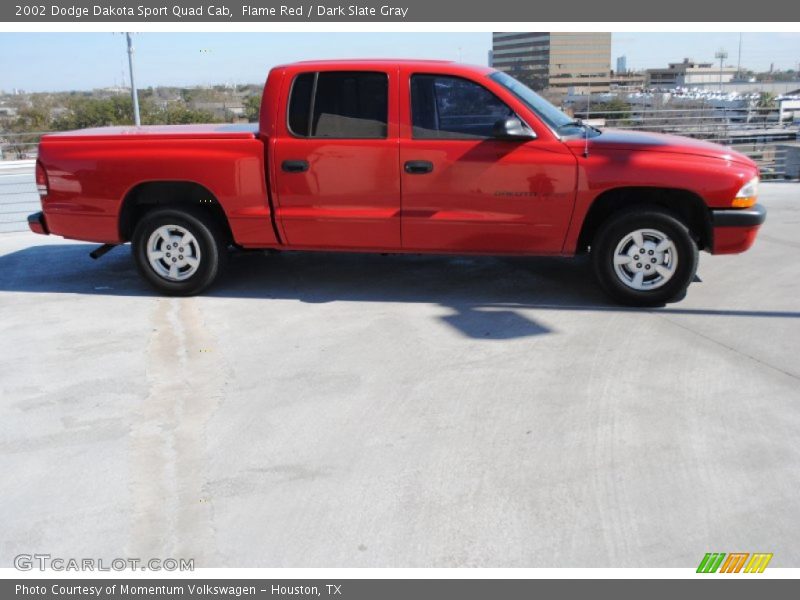 Flame Red / Dark Slate Gray 2002 Dodge Dakota Sport Quad Cab