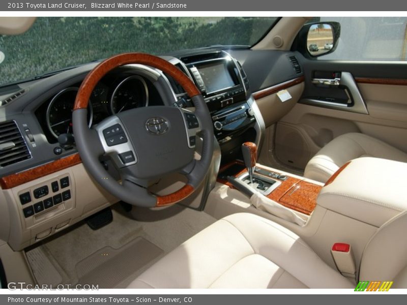 Blizzard White Pearl / Sandstone 2013 Toyota Land Cruiser