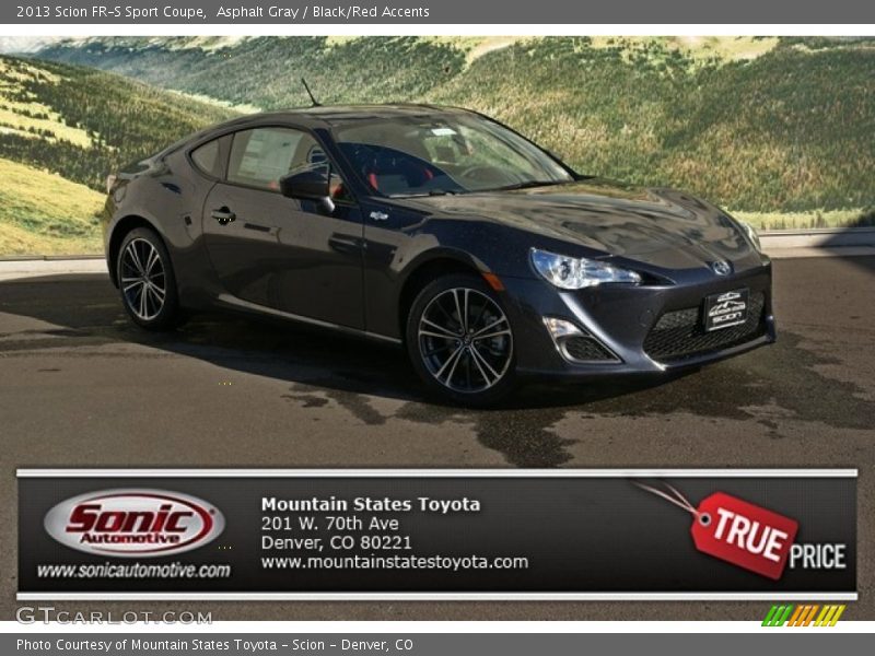 Asphalt Gray / Black/Red Accents 2013 Scion FR-S Sport Coupe