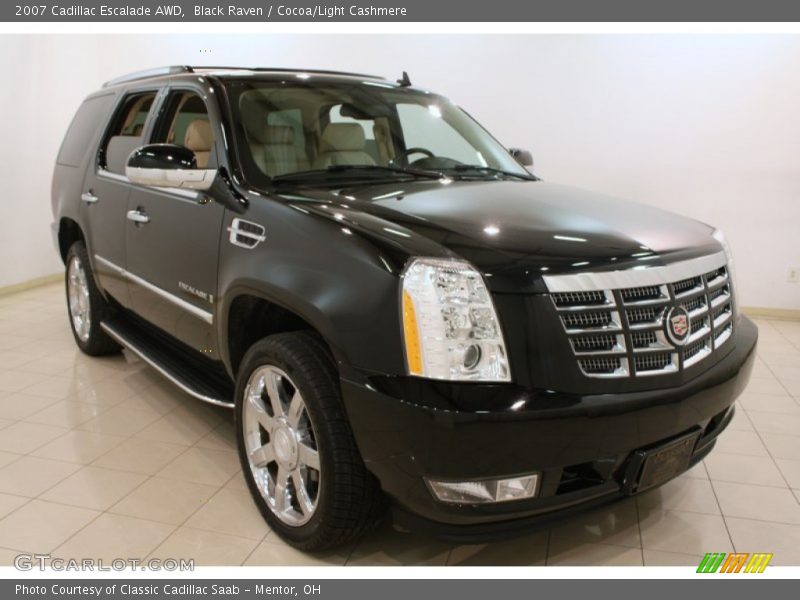 Black Raven / Cocoa/Light Cashmere 2007 Cadillac Escalade AWD