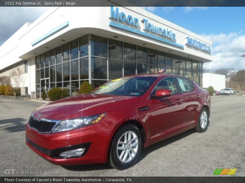 Spicy Red / Beige 2012 Kia Optima LX