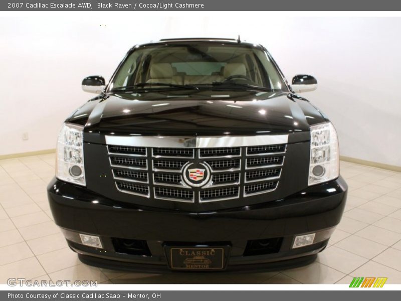 Black Raven / Cocoa/Light Cashmere 2007 Cadillac Escalade AWD