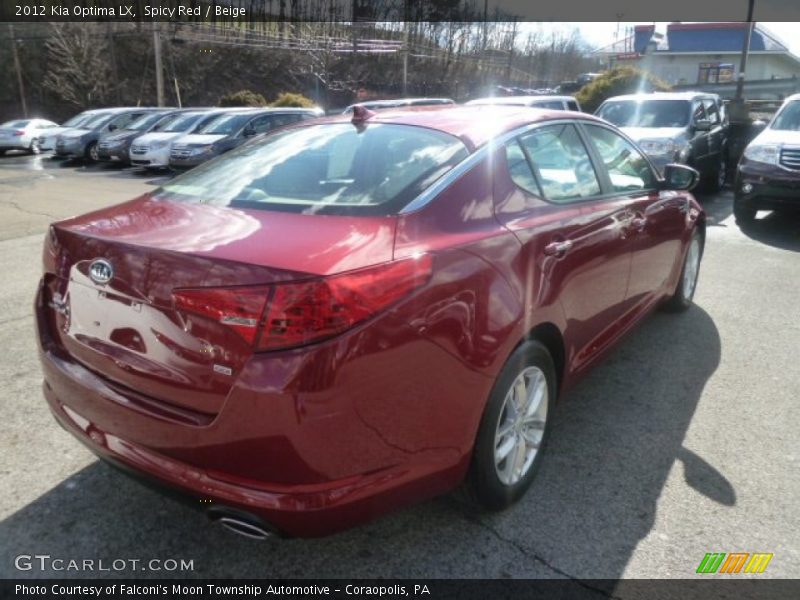 Spicy Red / Beige 2012 Kia Optima LX