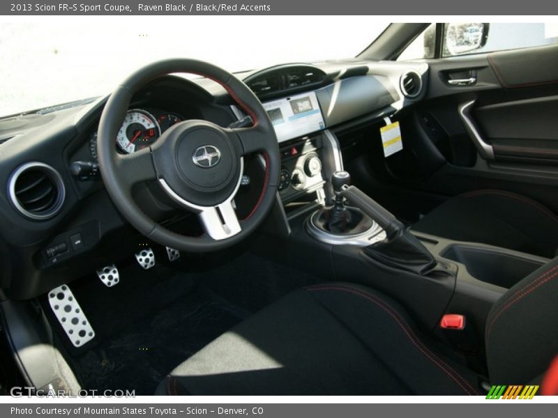 Raven Black / Black/Red Accents 2013 Scion FR-S Sport Coupe