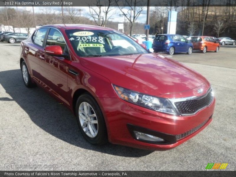 Spicy Red / Beige 2012 Kia Optima LX