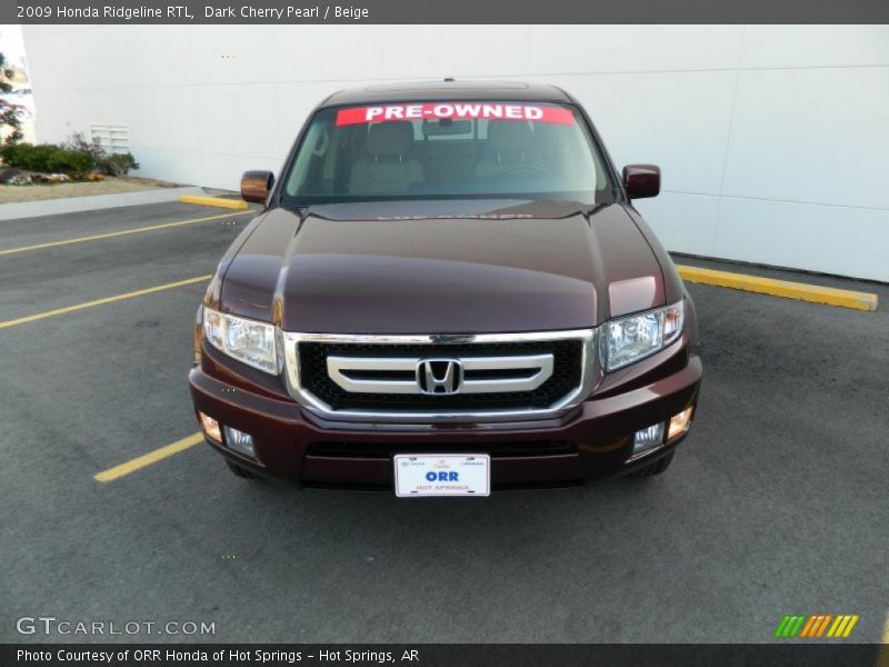 Dark Cherry Pearl / Beige 2009 Honda Ridgeline RTL