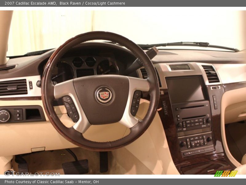 Black Raven / Cocoa/Light Cashmere 2007 Cadillac Escalade AWD