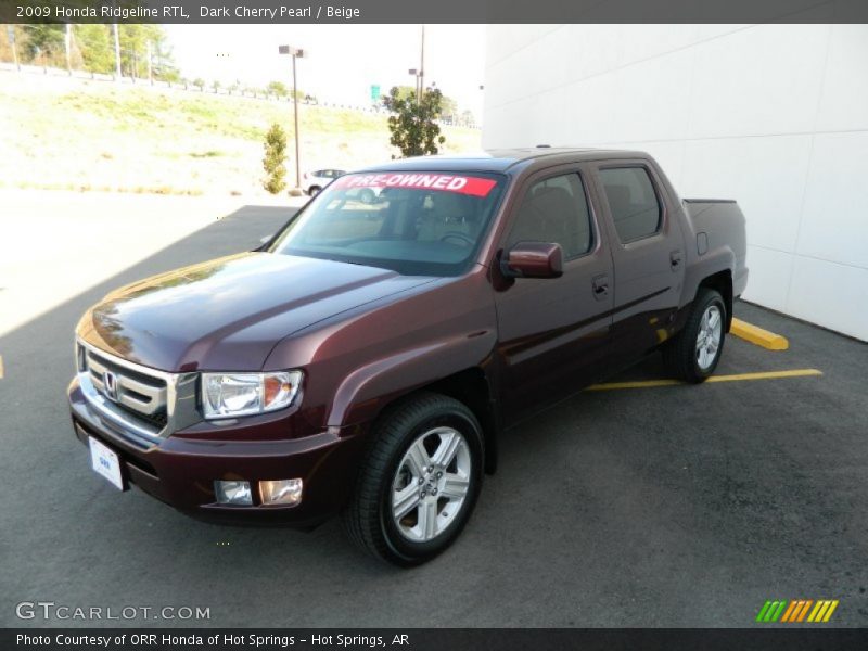 Dark Cherry Pearl / Beige 2009 Honda Ridgeline RTL