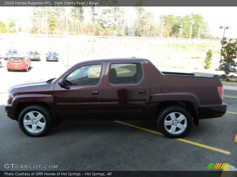 Dark Cherry Pearl / Beige 2009 Honda Ridgeline RTL