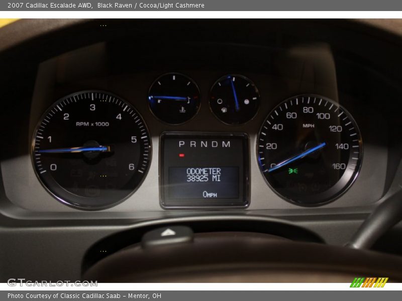 Black Raven / Cocoa/Light Cashmere 2007 Cadillac Escalade AWD