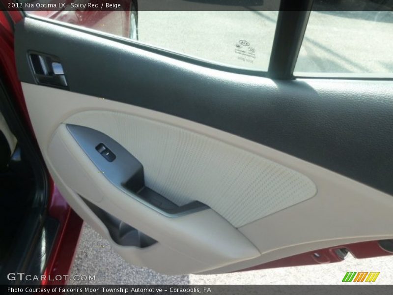 Spicy Red / Beige 2012 Kia Optima LX