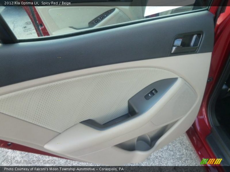 Spicy Red / Beige 2012 Kia Optima LX