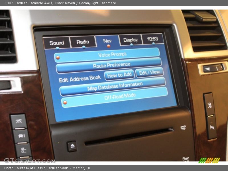 Black Raven / Cocoa/Light Cashmere 2007 Cadillac Escalade AWD