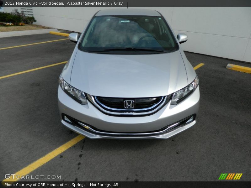 Alabaster Silver Metallic / Gray 2013 Honda Civic Hybrid Sedan