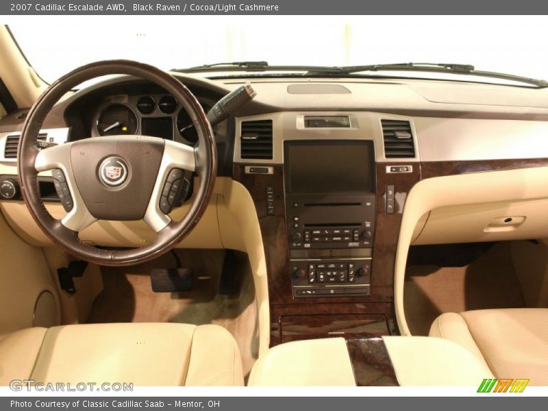 Black Raven / Cocoa/Light Cashmere 2007 Cadillac Escalade AWD