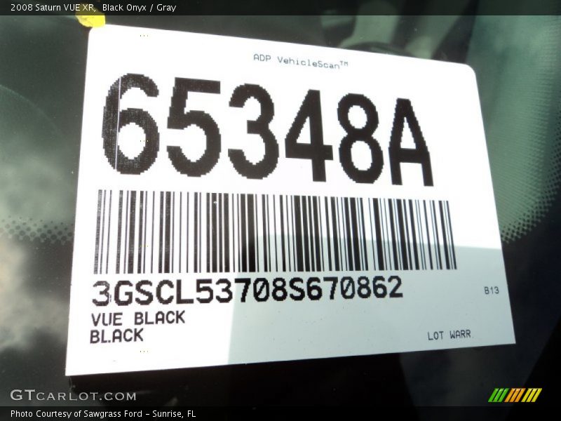 Black Onyx / Gray 2008 Saturn VUE XR