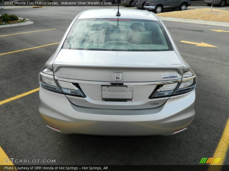 Alabaster Silver Metallic / Gray 2013 Honda Civic Hybrid Sedan
