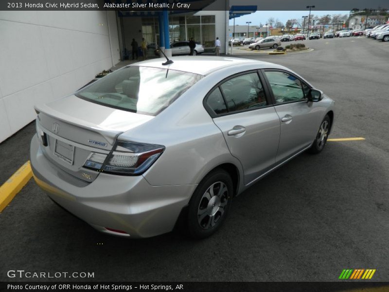 Alabaster Silver Metallic / Gray 2013 Honda Civic Hybrid Sedan