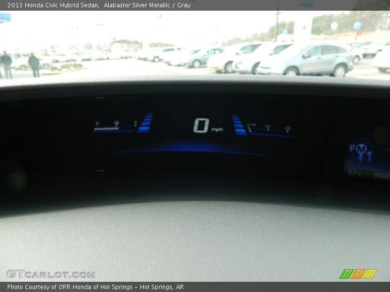 Alabaster Silver Metallic / Gray 2013 Honda Civic Hybrid Sedan