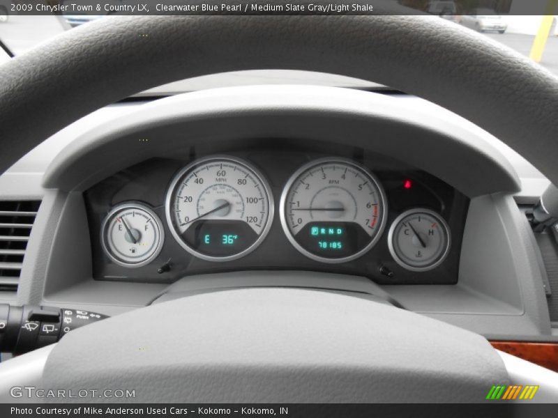 Clearwater Blue Pearl / Medium Slate Gray/Light Shale 2009 Chrysler Town & Country LX