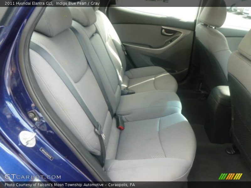 Indigo Blue Pearl / Gray 2011 Hyundai Elantra GLS