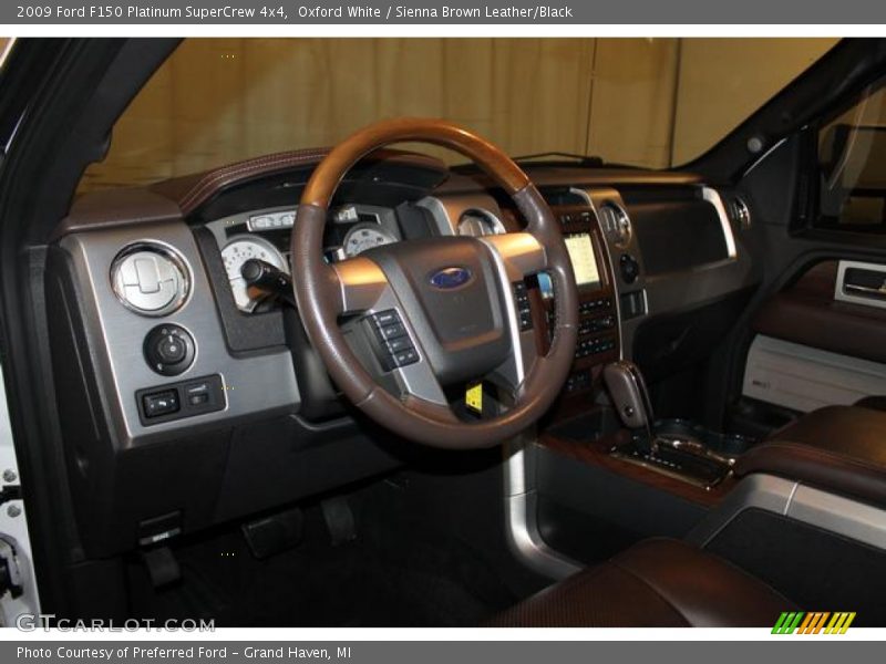 Oxford White / Sienna Brown Leather/Black 2009 Ford F150 Platinum SuperCrew 4x4