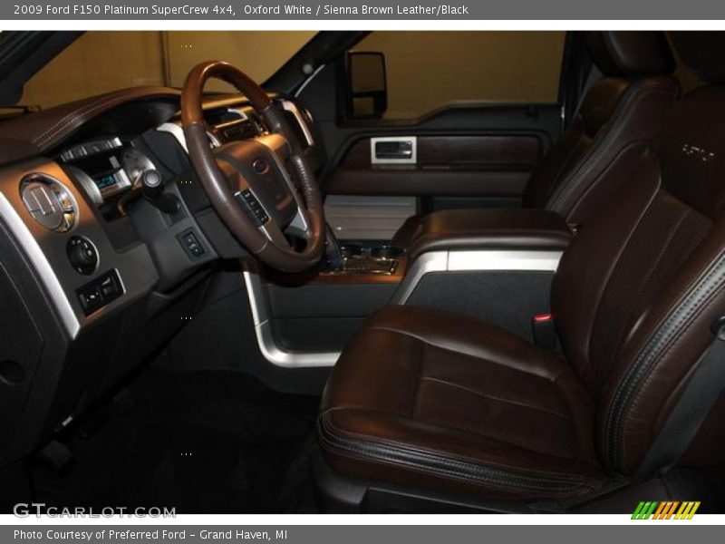 Oxford White / Sienna Brown Leather/Black 2009 Ford F150 Platinum SuperCrew 4x4
