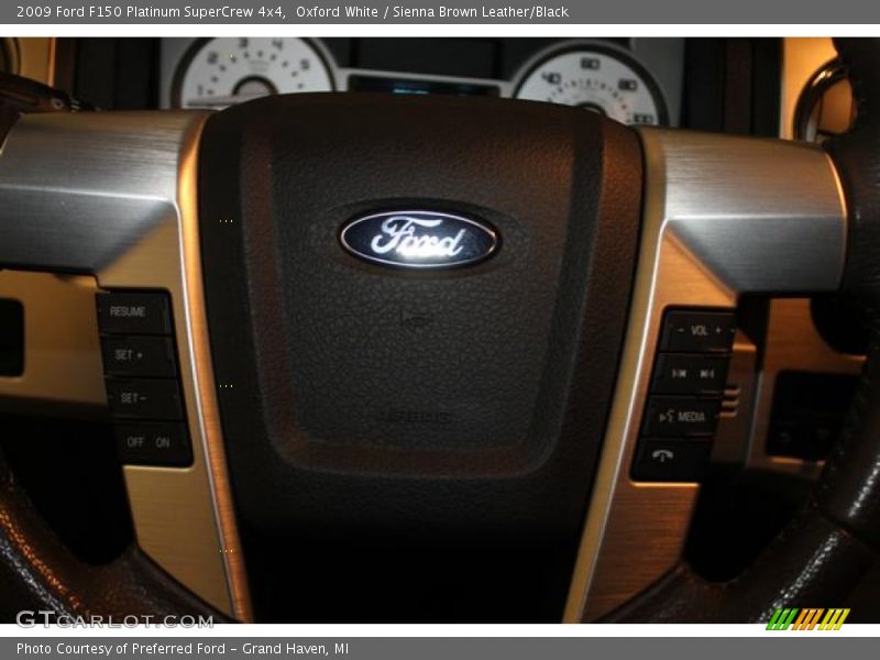 Oxford White / Sienna Brown Leather/Black 2009 Ford F150 Platinum SuperCrew 4x4