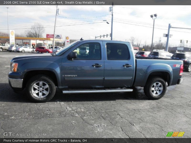 Stealth Gray Metallic / Ebony 2008 GMC Sierra 1500 SLE Crew Cab 4x4