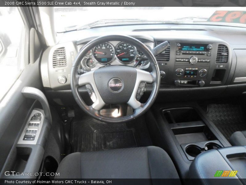Stealth Gray Metallic / Ebony 2008 GMC Sierra 1500 SLE Crew Cab 4x4