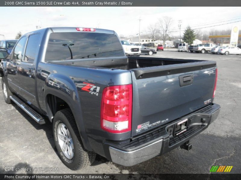 Stealth Gray Metallic / Ebony 2008 GMC Sierra 1500 SLE Crew Cab 4x4