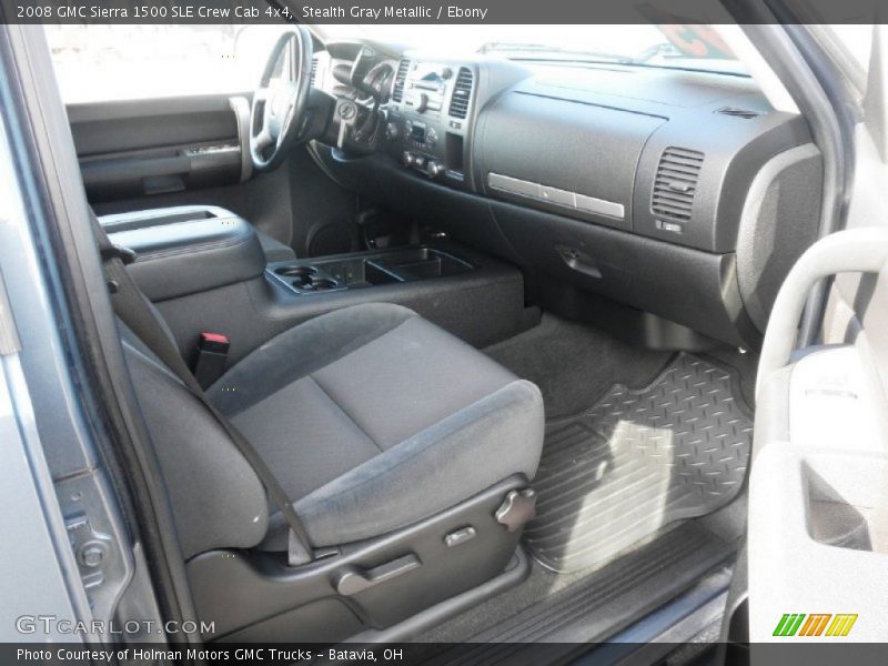Stealth Gray Metallic / Ebony 2008 GMC Sierra 1500 SLE Crew Cab 4x4
