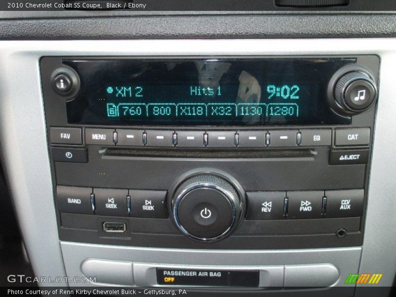 Audio System of 2010 Cobalt SS Coupe