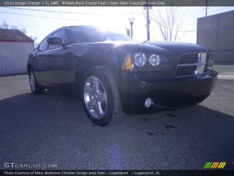 Brilliant Black Crystal Pearl / Dark Slate Gray/Light Slate Gray 2010 Dodge Charger 3.5L AWD