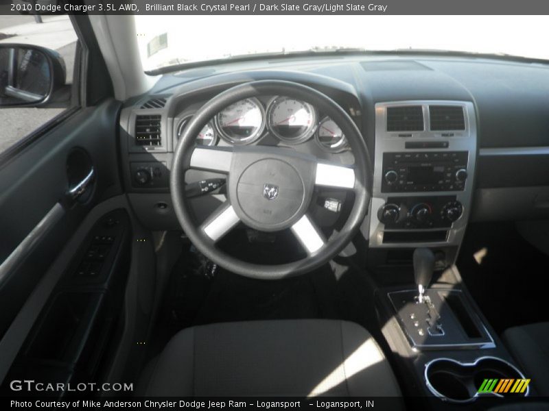 Brilliant Black Crystal Pearl / Dark Slate Gray/Light Slate Gray 2010 Dodge Charger 3.5L AWD
