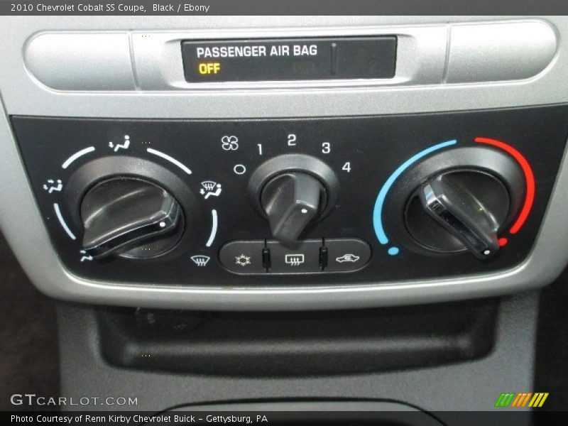 Controls of 2010 Cobalt SS Coupe